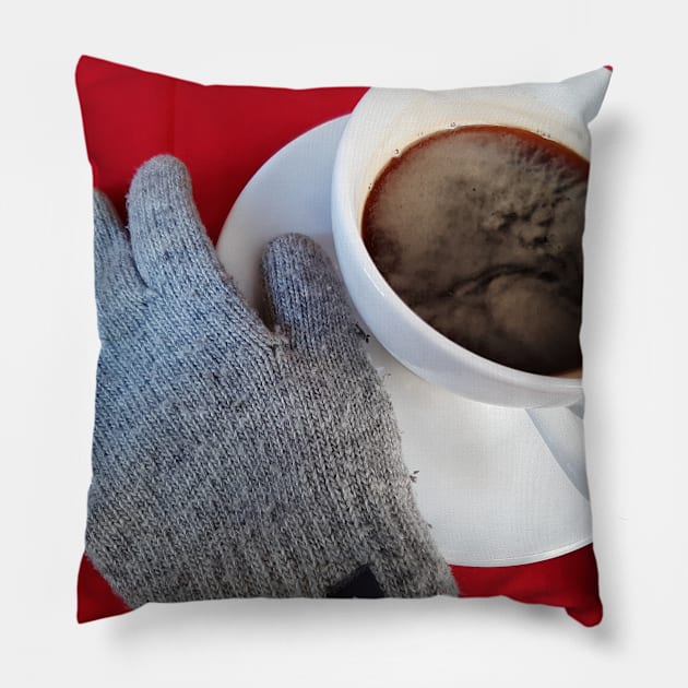 Winter coffee Pillow by Stephfuccio.com