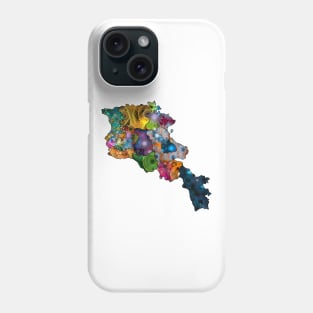 Spirograph Patterned Armenia Administrative Divisions Map Phone Case