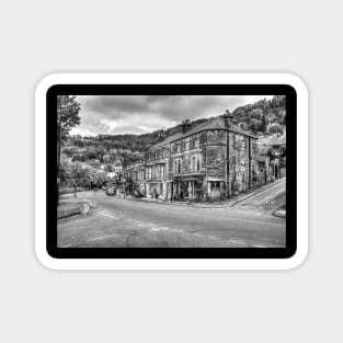 Matlock, Derbyshire, UK, Black And White Magnet