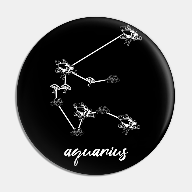 Cottagecore Aesthetic Aquarius Zodiac Sign Frog - Cottagecore - Pin ...