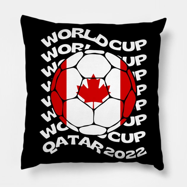 Canada Soccer Qatar Pillow by footballomatic