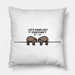 Sloth couple hang out Pillow