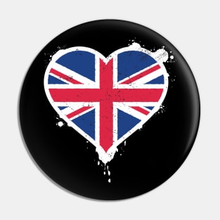 Union Jack Heart Flag Pin