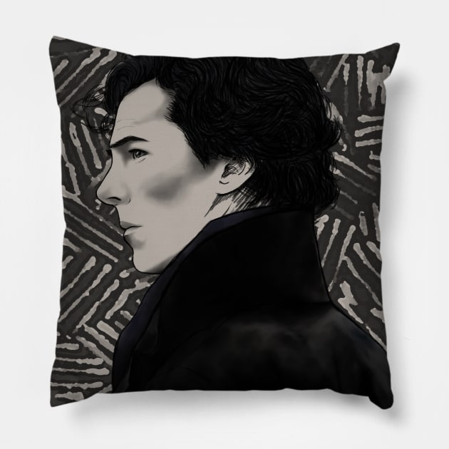 SHERLOCK FANART Pillow by moritajung