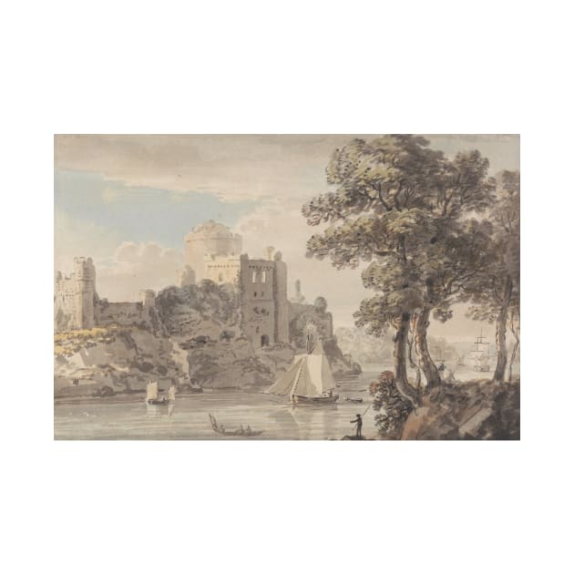 A Castle on a River by Paul Sandby by Classic Art Stall