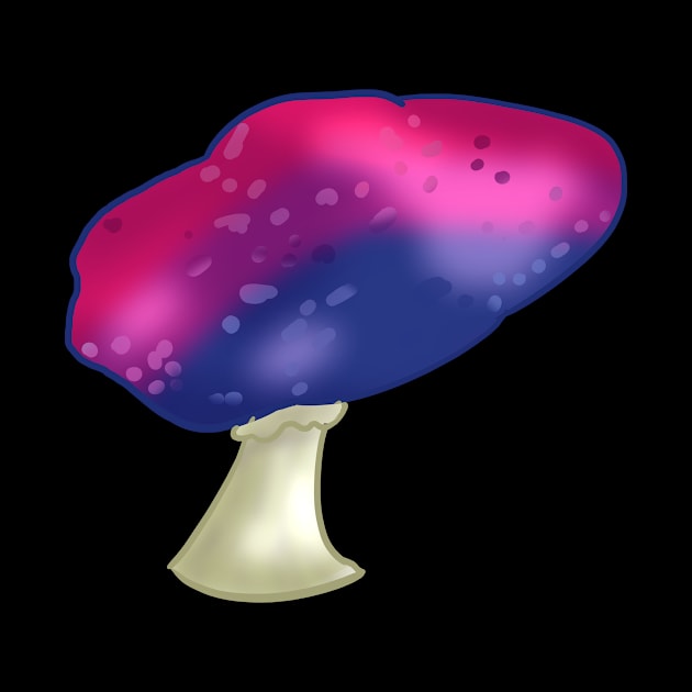 Bisexual LGBTQ Flag Mushroom by YouAreValid