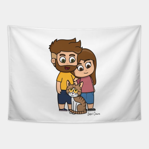 Moshi + Harry + Maui! Tapestry by Loviu Comics