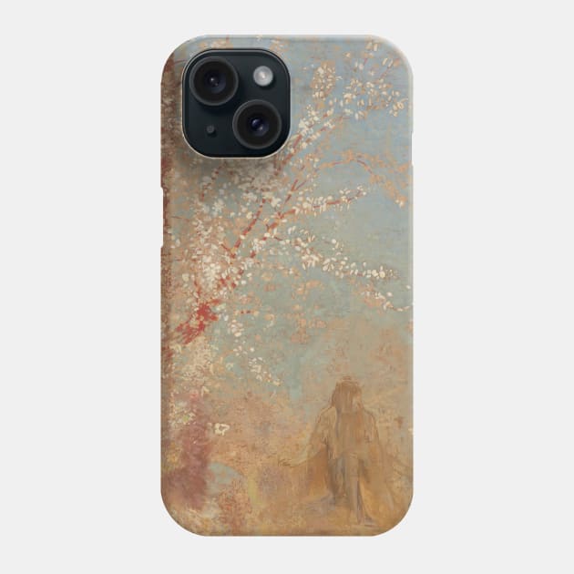 Figure Under a Blossoming Tree by Odilon Redon Phone Case by Classic Art Stall