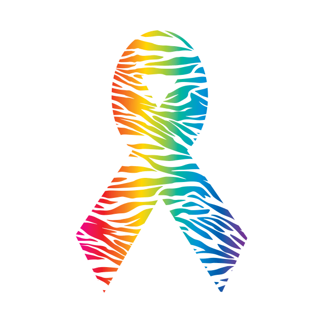 Awareness Ribbon - Rainbow Stripe by Teamtsunami6