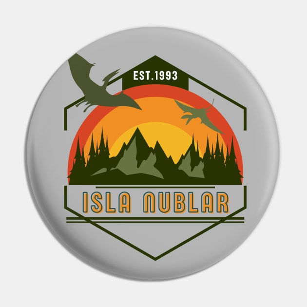 Jurassic Park Isla Nublar Pin by Jurassic Merch