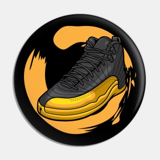 AJ 12 Retro Black UNV Gold Sneaker Pin