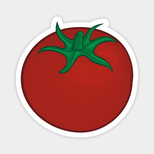 Woodcut Tomato Magnet by sifis