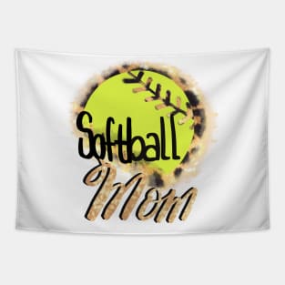 Softball Mom Cheetah Background Design Tapestry