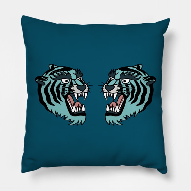 Snow Tiger Pillow by Evgenia