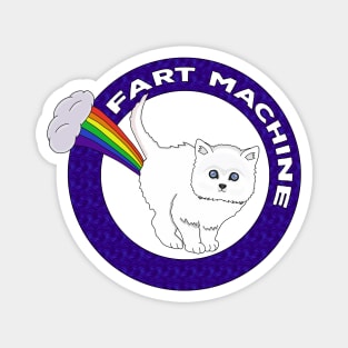 Fart Machine - Funny Cat Rainbow Magnet