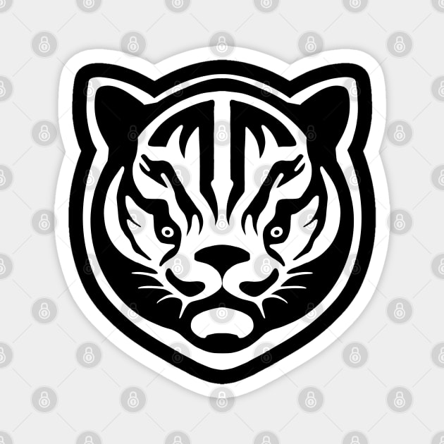 Minimalistic tiger Magnet by Meakm