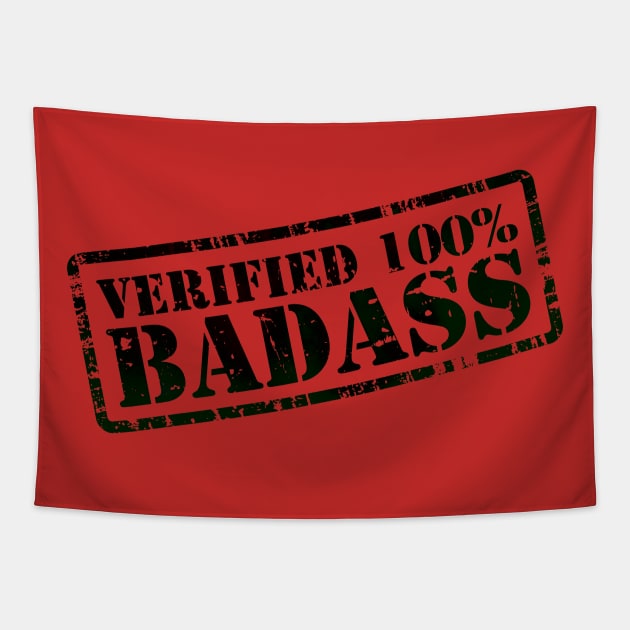 Verified 100% Badass Tapestry by BeCreativeHere