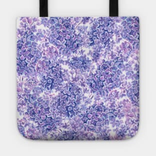 Violet watercolor lilac flowers Tote