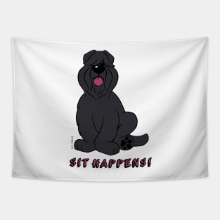 Bouvier des Flandres - Sit happens Tapestry