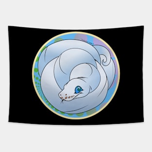 Blue Eye Lucy Ball Python Circle Tapestry