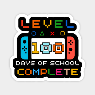 Gamers Level 100 Days of School Unlocked Gift for Student & Teacher Magnet