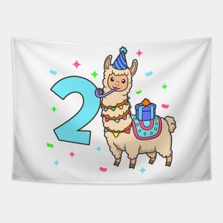 I am 2 with Lama - kids birthday 2 years old Tapestry