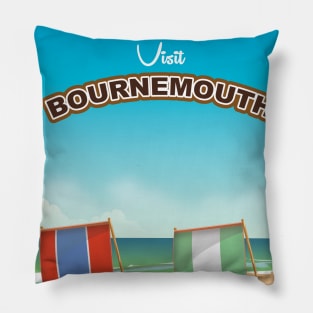 Bournemouth Seaside poster Pillow