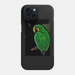 EMERALD GREEN MACAW Phone Case