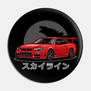 Skyline GTR R-34 (Red) Pin