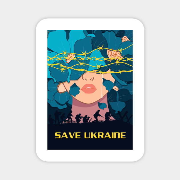 SAVE UKRANIE Magnet by  El-Aal