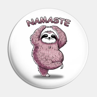Funny Yoga Lover Sloth Pin