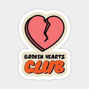 Broken Hearts Club | Valentine's Day Funny Magnet