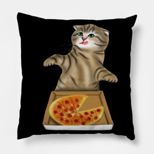 Pizza Cat Lovers Gift Pillow