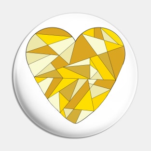 Fractured Heart of Gold Pin