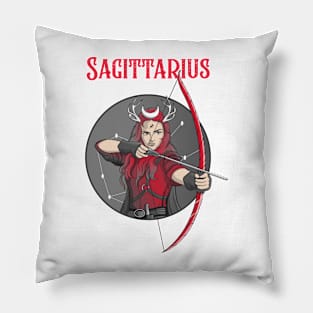 Sagittarius Zodiac Design Female Pillow