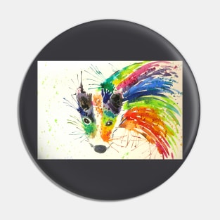 Colourful Rainbow Badger Pin