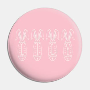 Lily in Easter Eggs Pin