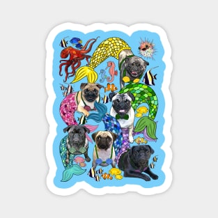 Merpugs of the Sea! Magnet