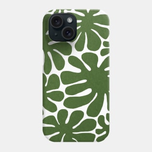 Abstract green flowers Phone Case