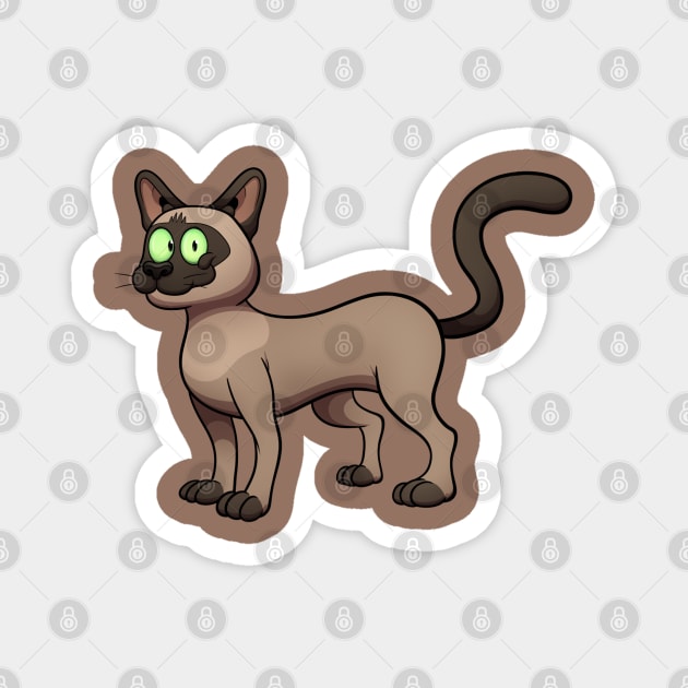 Burmese Cat Magnet by TheMaskedTooner