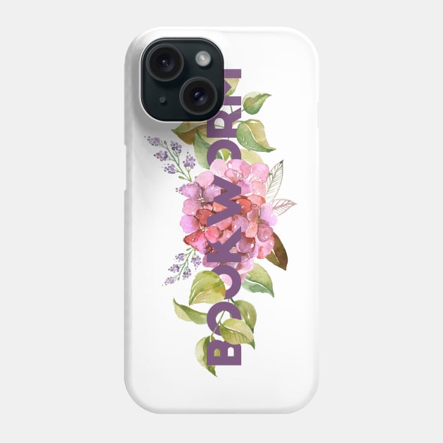 Floral BOOKWORM Phone Case by literarylifestylecompany