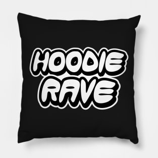 Hoodie Rave Black and White Pillow