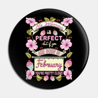 February Woman Pin