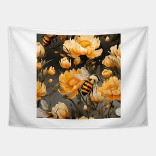 Honeycomb and Bee Pattern 20 Tapestry