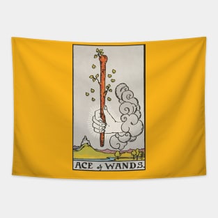 Ace of wands tarot card Tapestry