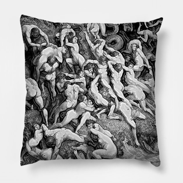Last Judgment Affliction for the Wicked Pillow by Marccelus
