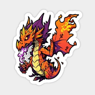 Cartoon fire dragon Magnet