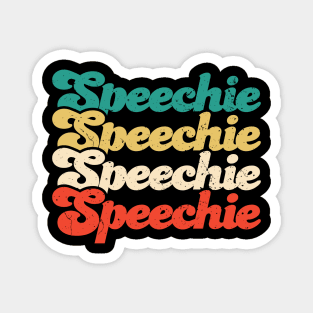 Im Just Speechie - Vintage Retro SLP Shirt for Speech Therapist Magnet