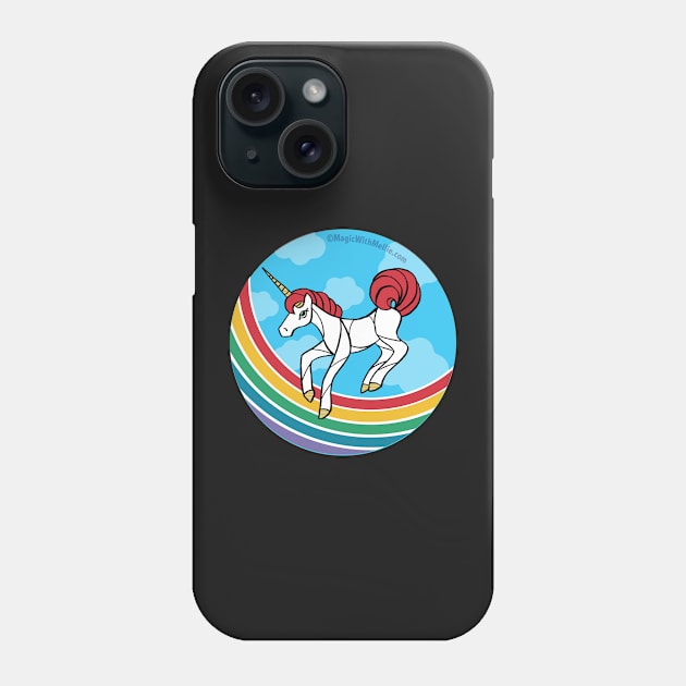 Rainbow Unicorn v10 — Dancing Uniquorn Illustration series Phone Case by mellierosetest