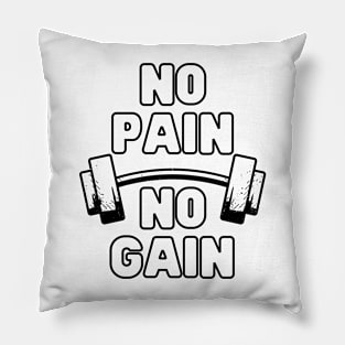 No Pain No Gain Fitness Gym Pillow